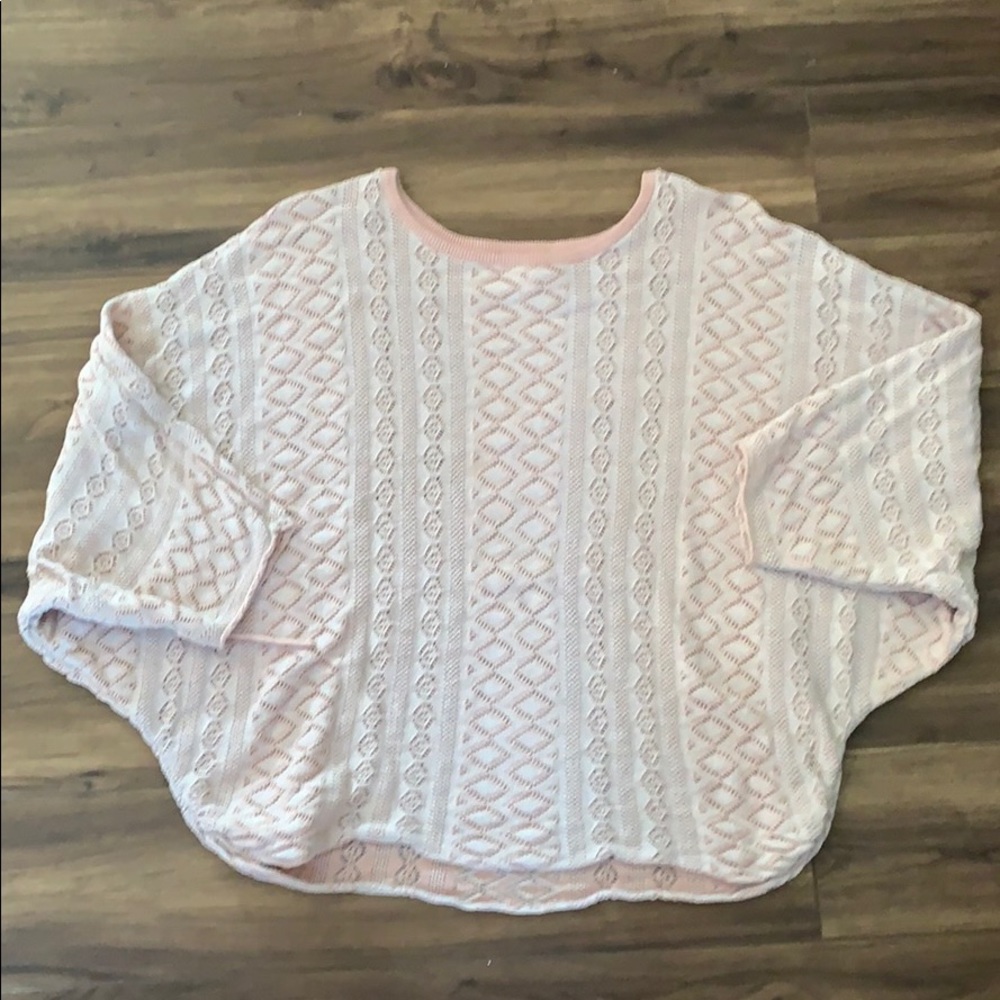 Light pink dolman sleeve sweater